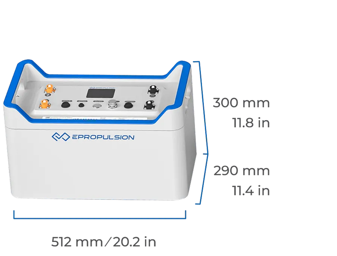 Dimensions de la batterie ePropulsion E60