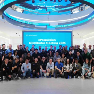 ePropulsion global distributor meeting group photo celebrating growth