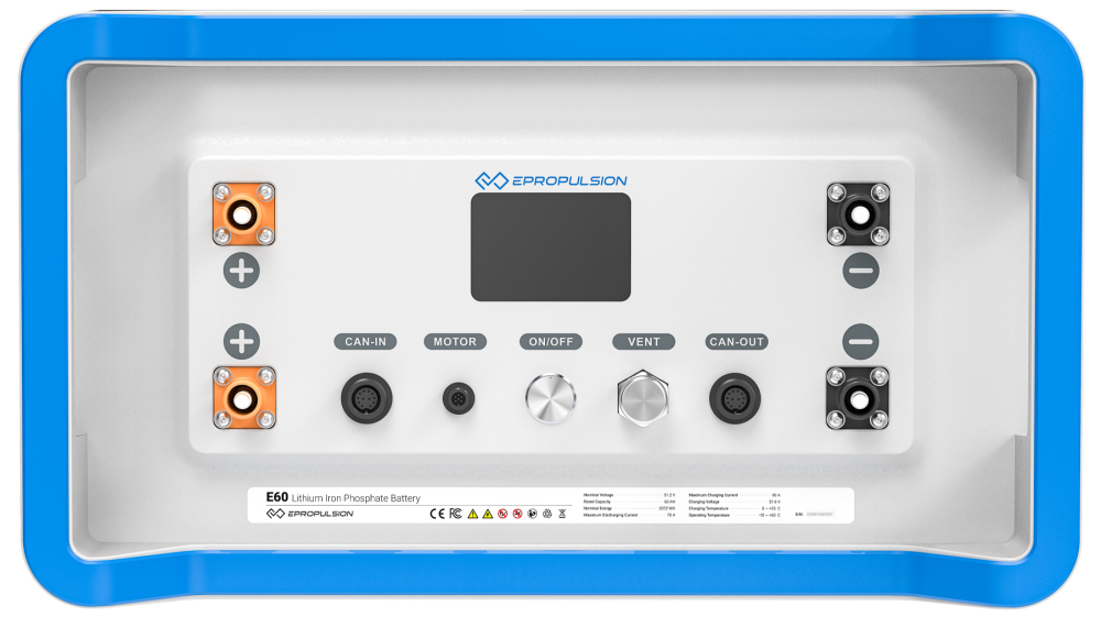 Caractéristiques de la batterie ePropulsion E60