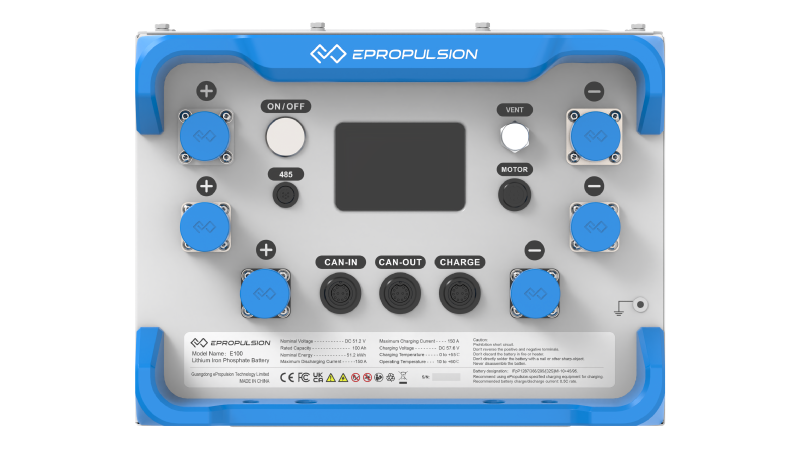 Caractéristiques de la batterie ePropulsion E100