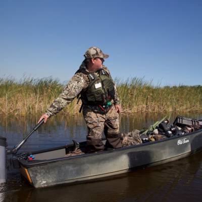 Utilisation du moteur hors-bord eLite sur un kayak pour la chasse au canard