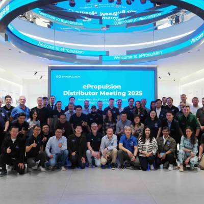 ePropulsion global distributor meeting group photo celebrating growth