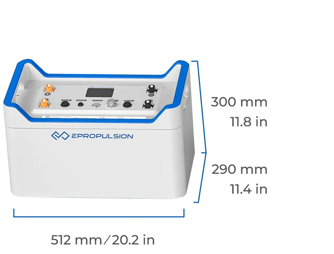 Dimensions de la batterie ePropulsion E60