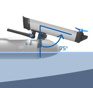 Full Tilt at 75° for beach landings and storage